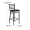 Emma and Oliver Clear Coated Ladder Back Metal Restaurant Dining Barstool